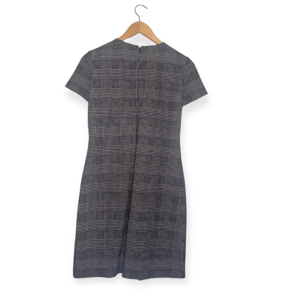 CALVIN KLEIN Flocked Houndstooth‎ Sheath Dress​​​ - Picture 3 of 6